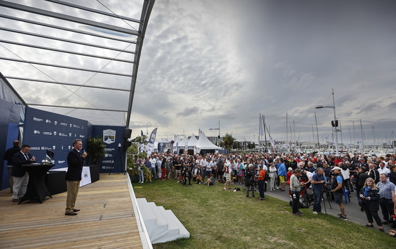 RORC CEO Jeremy Wilton addresses the gathered sailors