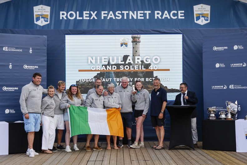 Nieurlago, Denis Murphy's Grand Soleil 40, wins the Juggernaut Trophy for BCT Irish Yacht