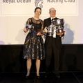  Deb Fish and Rob Craigie of Bellino, winners of the Jazz Trophy for IRC Overall, the Boyd Trophy for first Mixed Two-Handed, Serendip Trophy and Keith Ludlow for Trophy Navigator of the IRC Overall Yacht