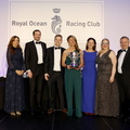 Susan Glenny and crew of Olympia's Tigress, winner of the David Fayle Memorial Trophy for Best Sailing School Yacht