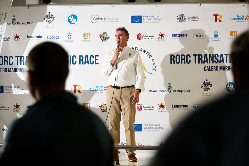 RORC CEO Jeremy Wilton addresses the crews