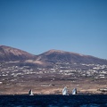 The fleet starts against the dramatic Lanzarote coastline