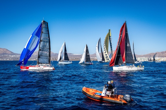 Spinnaker start with Sensation Class40 Extreme out front