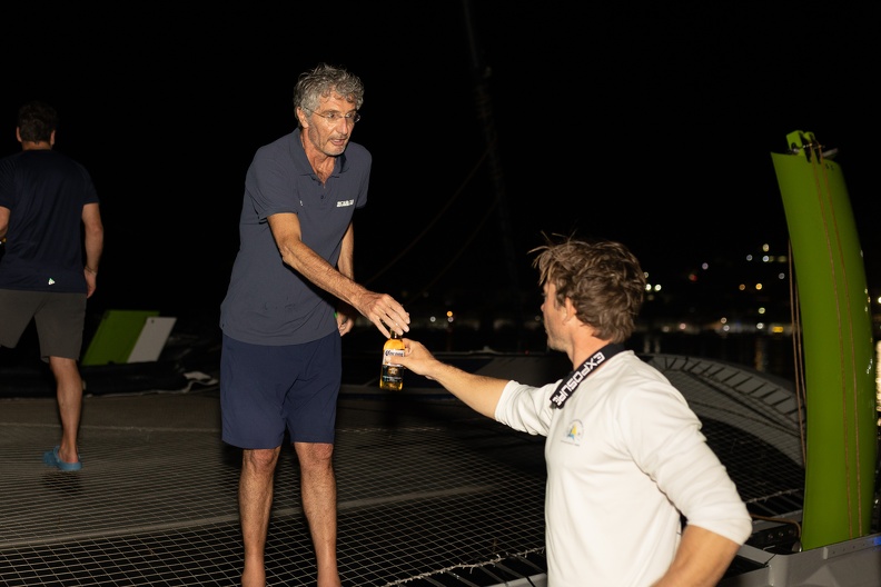 Erik Maris, skipper of Zoulou with Ned Collier Wakefield