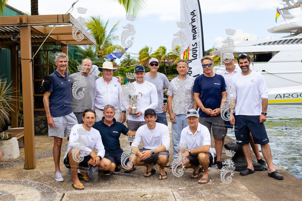 Zoulou and Argo crew gather with IMA Secretary General Andrew McIrvine Prize giving