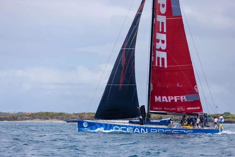 Ocean Breeze crosses the finish line off Grenada