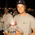 VO65 Sisi crew with their welcome basket in Grenada