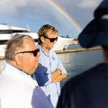 Chris Jackson and Louay Habib of the RORC come to welcome in the yacht