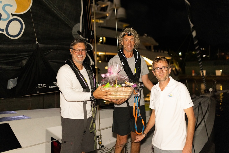 Concise 8 are welcomed into Grenada by Chris Jackson of RORC