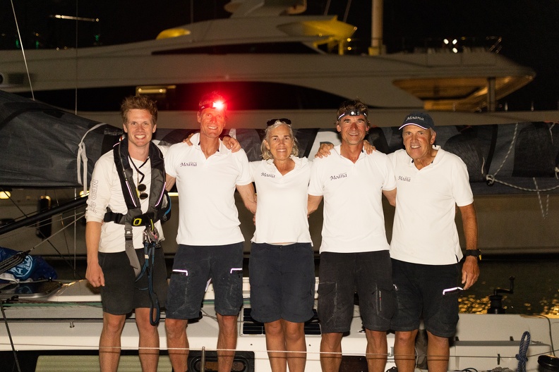 Moana crew pose at the end of the race in Grenada