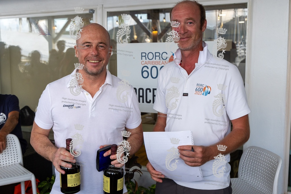 Daguet 3 crew collect their prizes for two bullets in IRC One