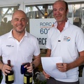 Daguet 3 crew collect their prizes for two bullets in IRC One