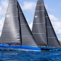 Side by side, the 85ft Deep Blue owned by Wendy Schmidt and Leopard 3, the 100-footer owned by Joost Schuijff