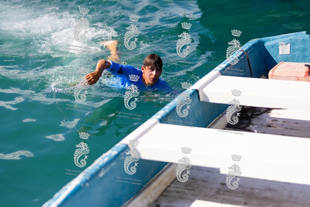 A refreshing dip for Ocean Breeze crew