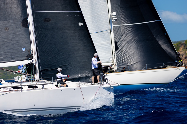 Assuage, Swan 48 sailed by Chris Woods creeps up behind J/122 El Ocaso