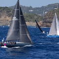 Dawn Treader, JPK 1180 sailed by Ed Bell, Panacea X, Salona 45 sailed by Katy Campbell to the right