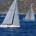 L-r: Assuage, Swan 48 sailed by Chris Woods, and Panacea X, Salona 45 sailed by Katy Campbell