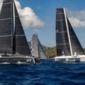 No Limit, outremer 5x racing sailed by Yann Marilley pursues MOD70 Argo