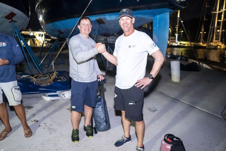 VO65 Sisi returns to Antigua at the finish of the race