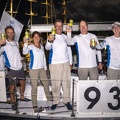 Rule One crew celebrate their race with beers