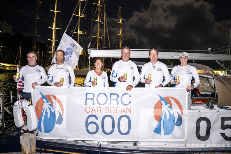 Rule One crew with the race banner