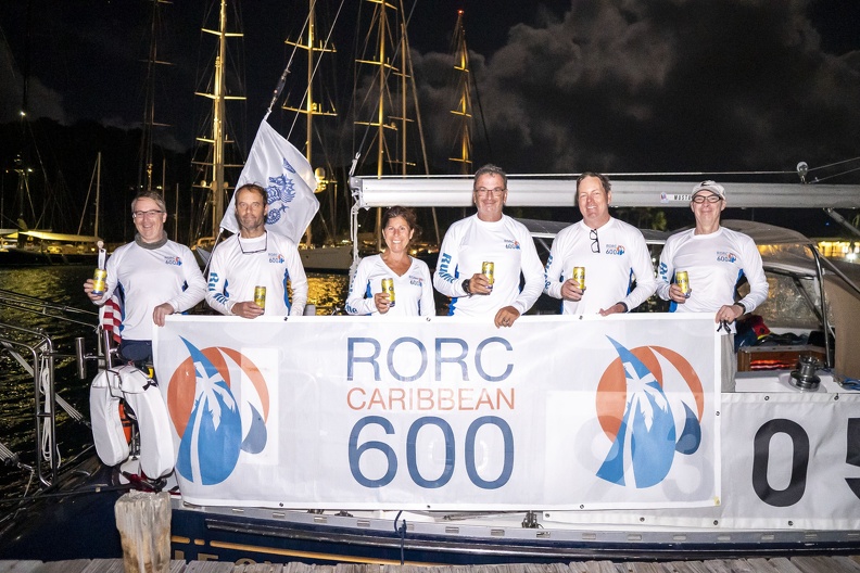 Rule One crew with the race banner
