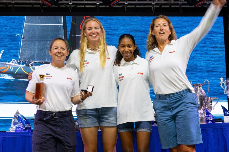 Limosa, MOD70 sailed by Alexia Barrier and Dee Caffari finish 3rd in the Multihull class