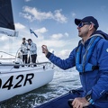 Ian Walker of North sails offering Nuggets of wisdom at the RORC Easter Challenge