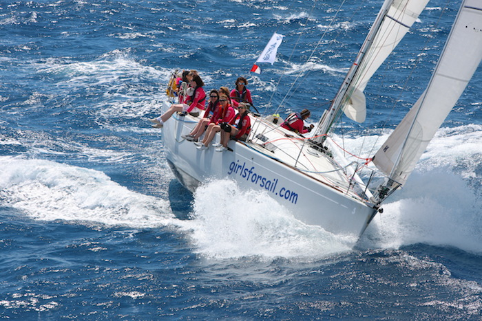 Girls 4 Sail onboard Hot Stuff.  Credit: Tim Wright/photoaction.com